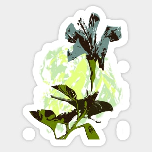 Flower and bird Sticker